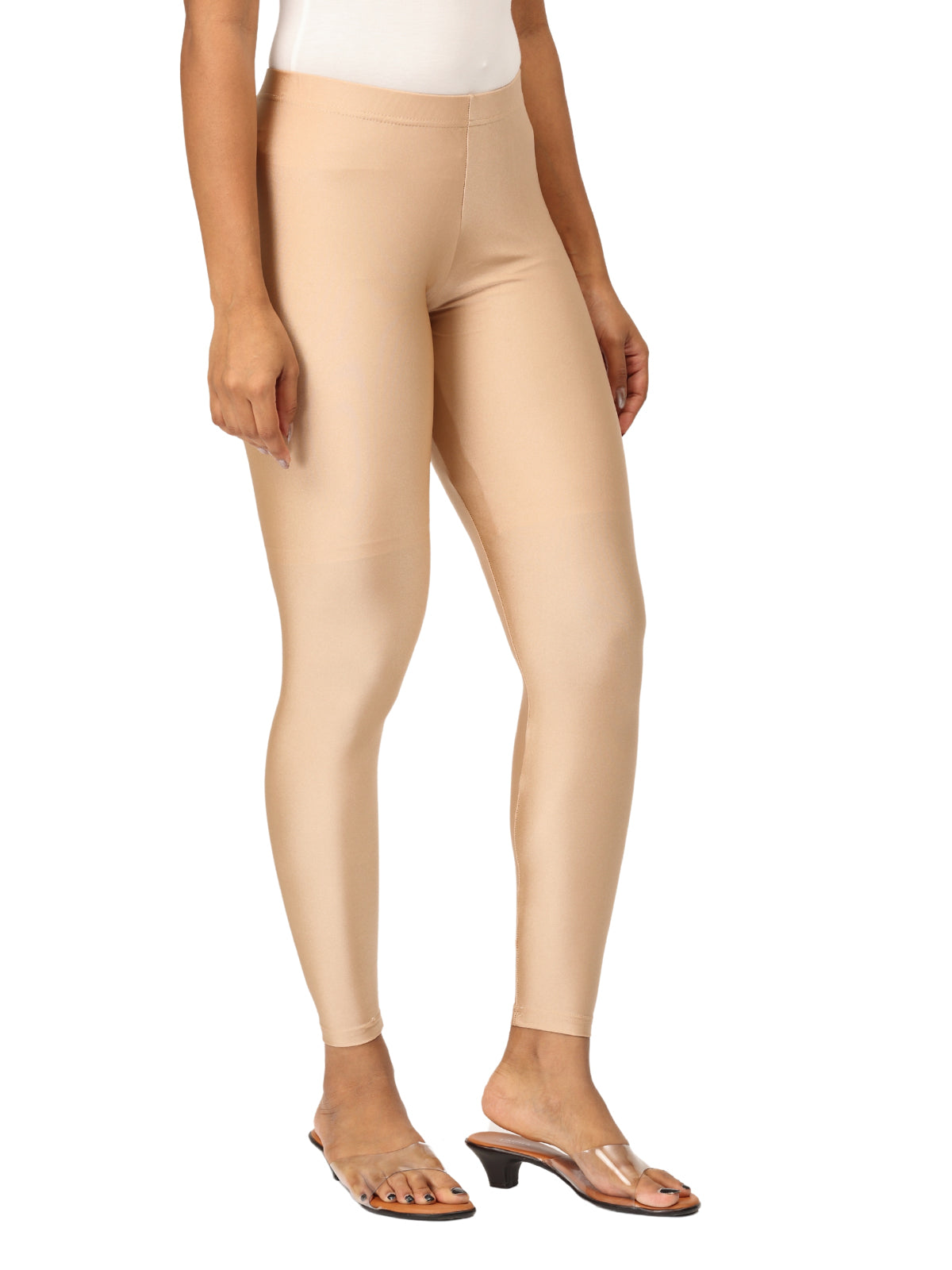 Copper Shimmer Leggings for Women | Stretchable Nylon Comfort | Stylish Everyday & Party Wear