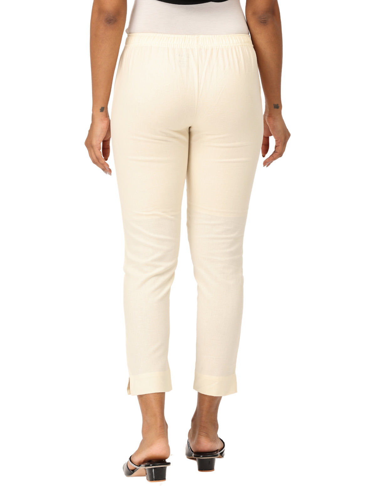 Cream Kurti Pants for Women | Comfortable Ethnic Bottom Wear | Everyday & Office Style