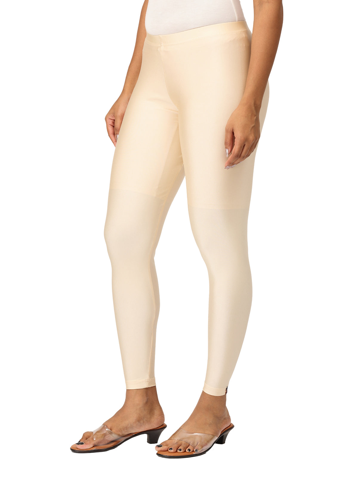 Skin Shimmer Leggings for Women | Stretchable Nylon Comfort | Stylish Everyday & Party Wear