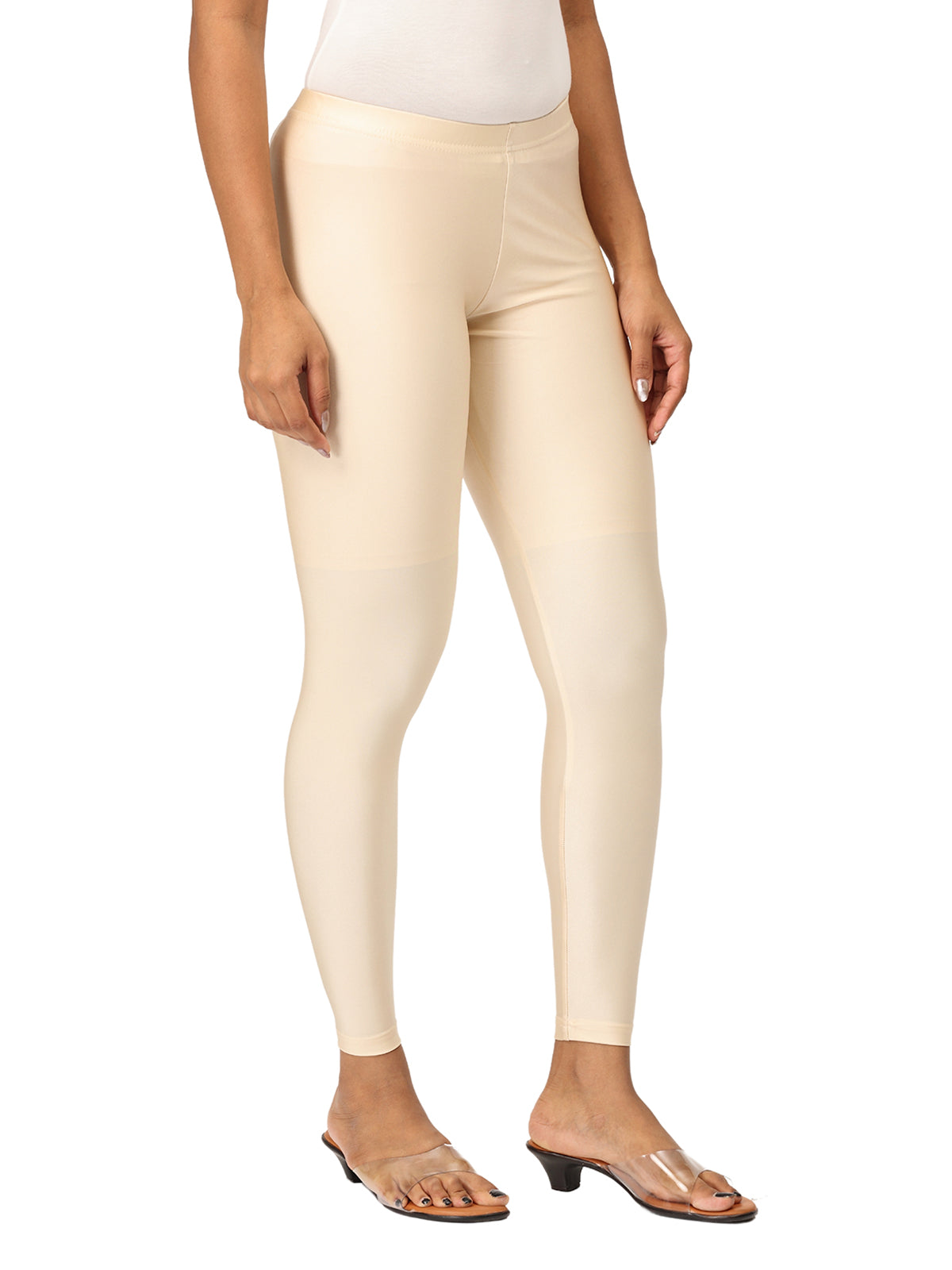 Skin Shimmer Leggings for Women | Stretchable Nylon Comfort | Stylish Everyday & Party Wear