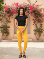 Mango Ankle Leggings for Women | Stretchable Cotton Comfort | Comfortable Everyday Wear