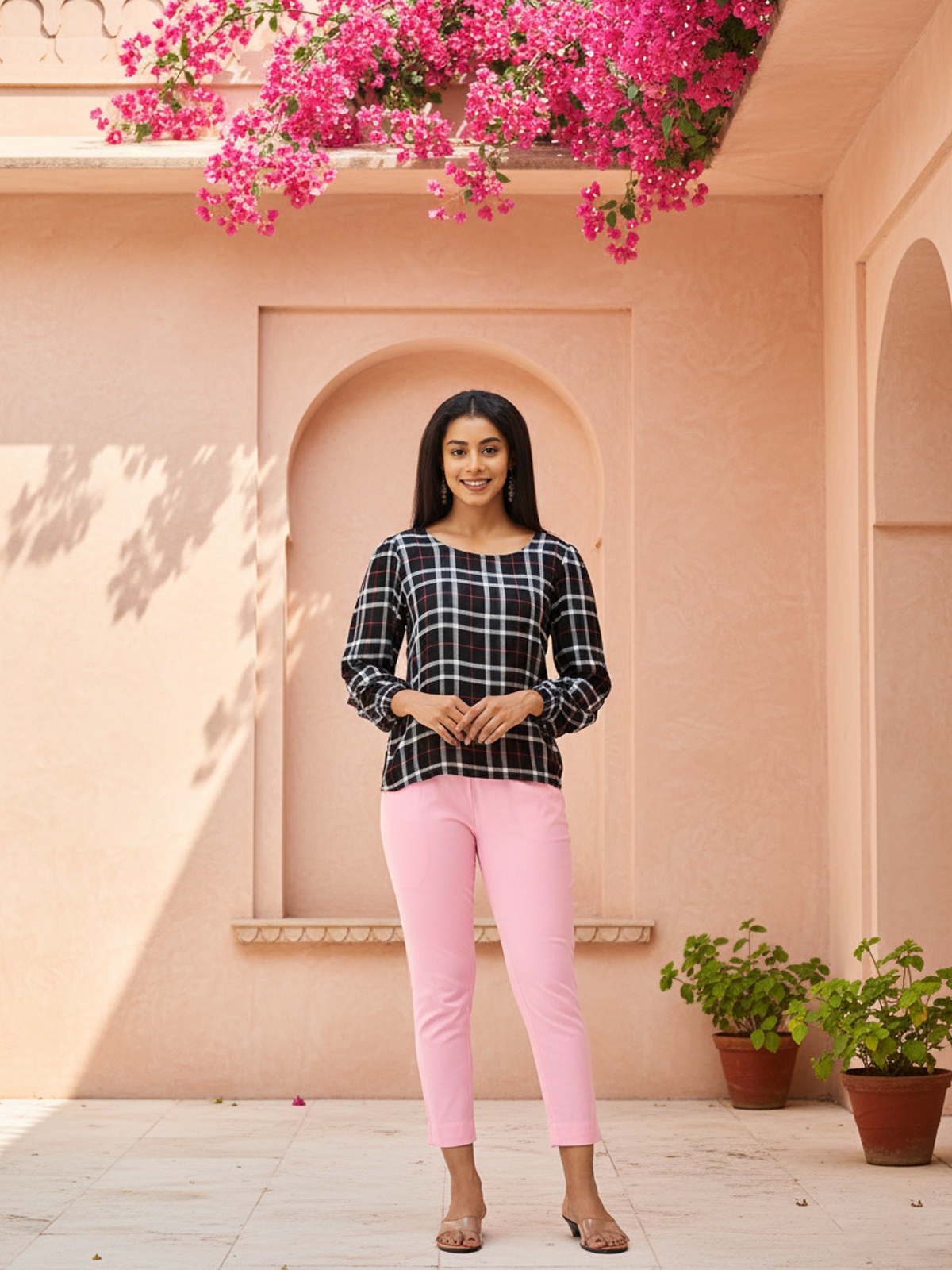 Pink Kurti Pants for Women | Comfortable Ethnic Bottom Wear | Everyday & Office Style