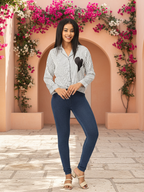Women’s Plain Jeggings | Stretchable Denim Look Bottoms | Everyday & Office Wear