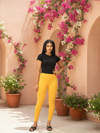 Mango Ankle Leggings for Women | Stretchable Cotton Comfort | Comfortable Everyday Wear