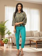 Rama Green Kurti Pants for Women | Comfortable Ethnic Bottom Wear | Everyday & Office Style