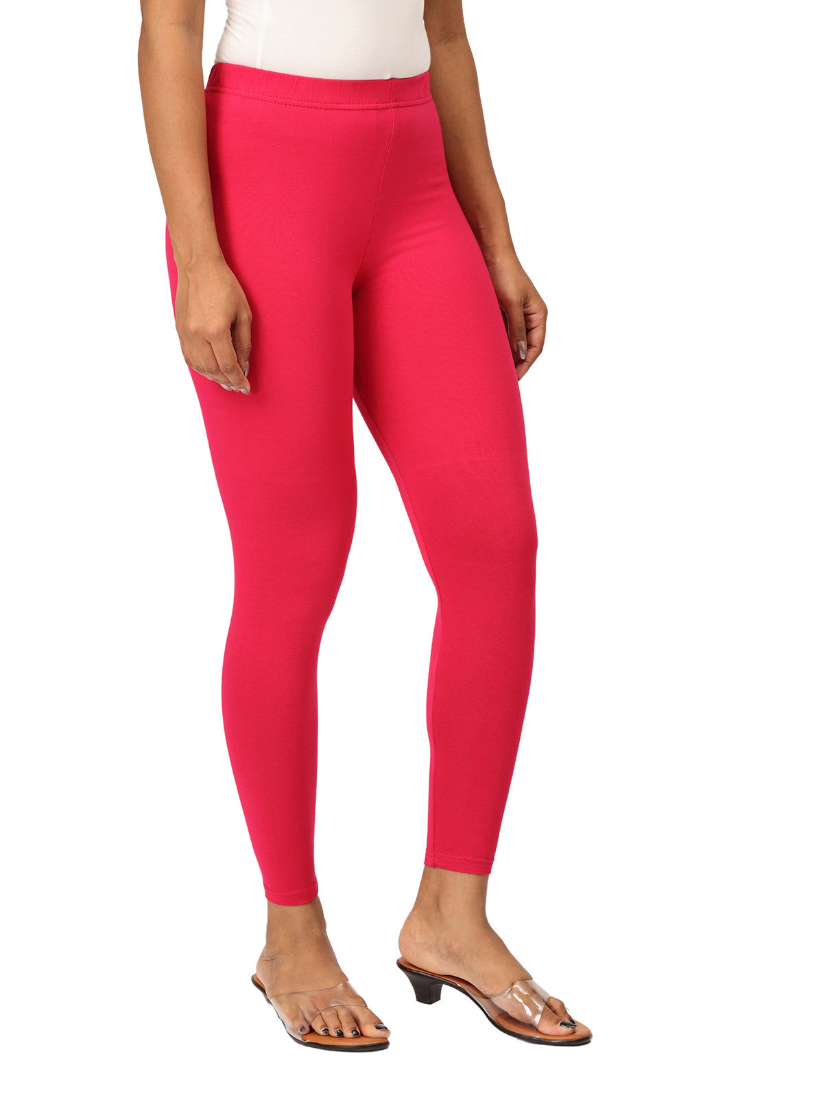 Strawberry Ankle Leggings for Women | Stretchable Cotton Comfort | Comfortable Everyday Wear
