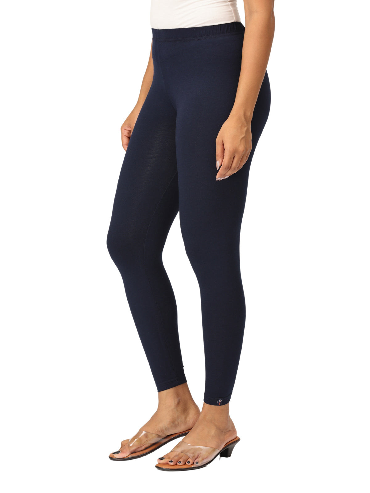 Navy Ankle Leggings for Women | Stretchable Cotton Comfort | Comfortable Everyday Wear