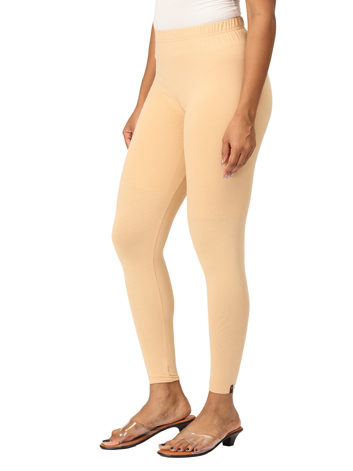 Sand Ankle Leggings for Women | Stretchable Cotton Comfort | Comfortable Everyday Wear