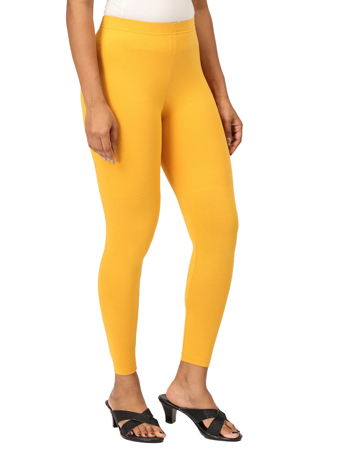 Mango Ankle Leggings for Women | Stretchable Cotton Comfort | Comfortable Everyday Wear