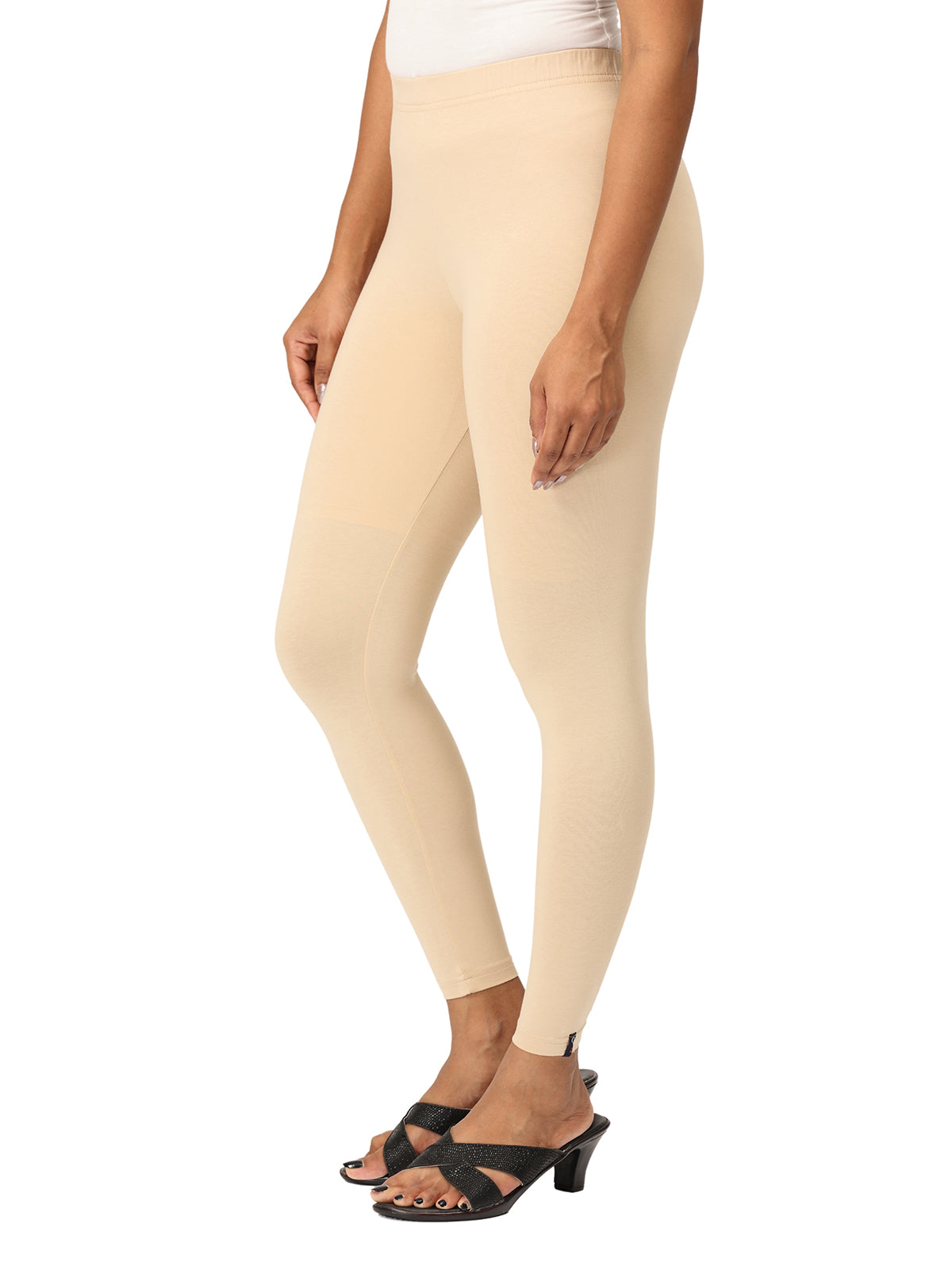 Deep Skin Ankle Leggings for Women | Stretchable Cotton Comfort | Comfortable Everyday Wear