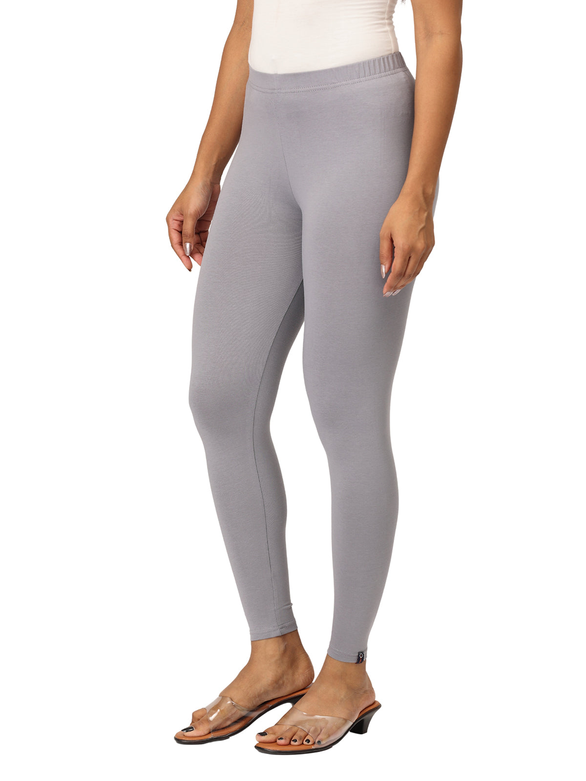 Slate Ankle Leggings for Women | Stretchable Cotton Comfort | Comfortable Everyday Wear