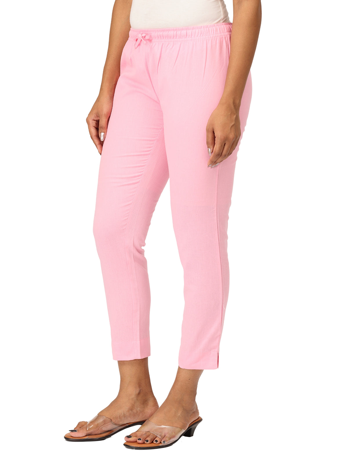 Pink Kurti Pants for Women | Comfortable Ethnic Bottom Wear | Everyday & Office Style