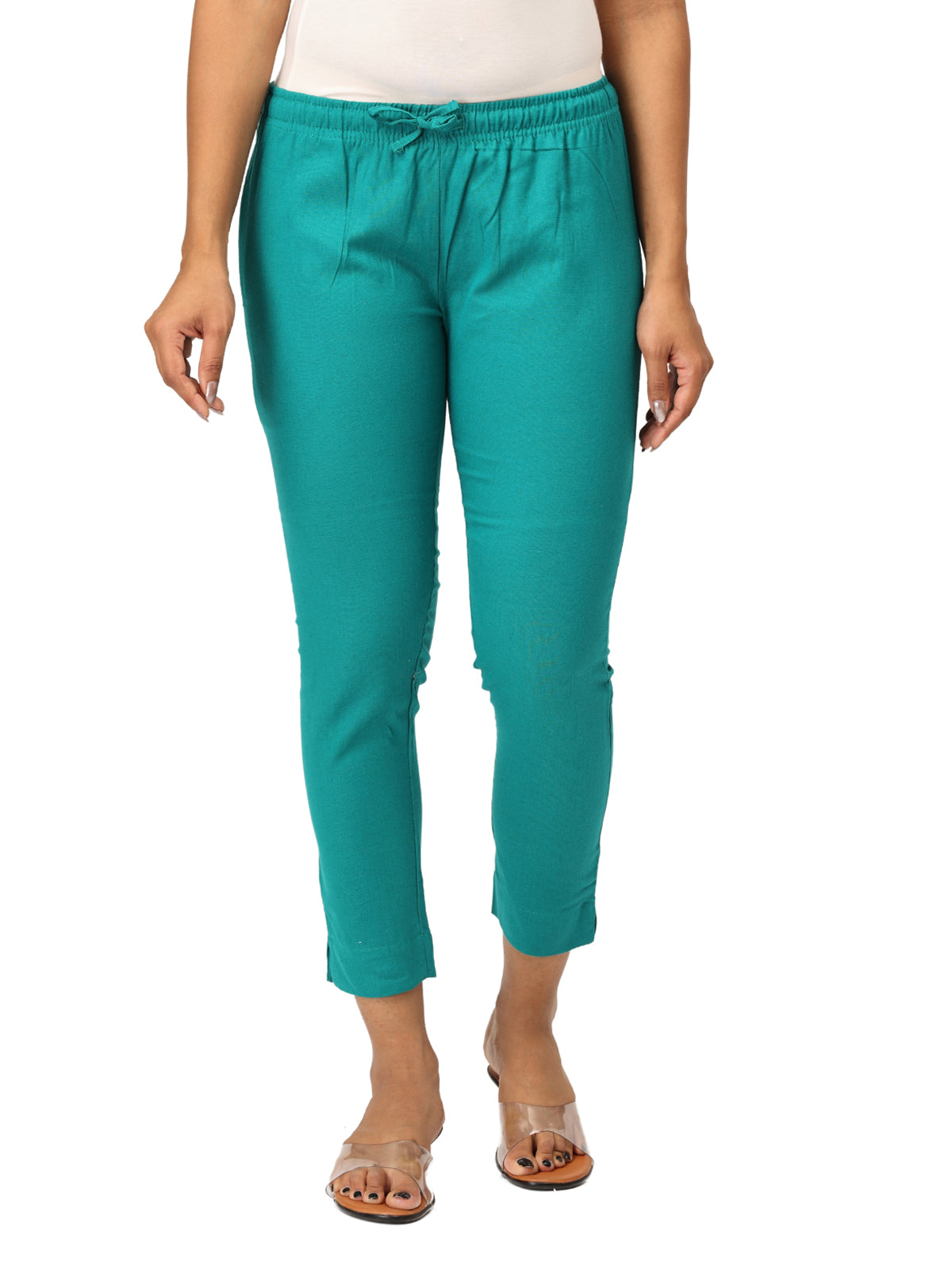 Rama Green Kurti Pants for Women | Comfortable Ethnic Bottom Wear | Everyday & Office Style