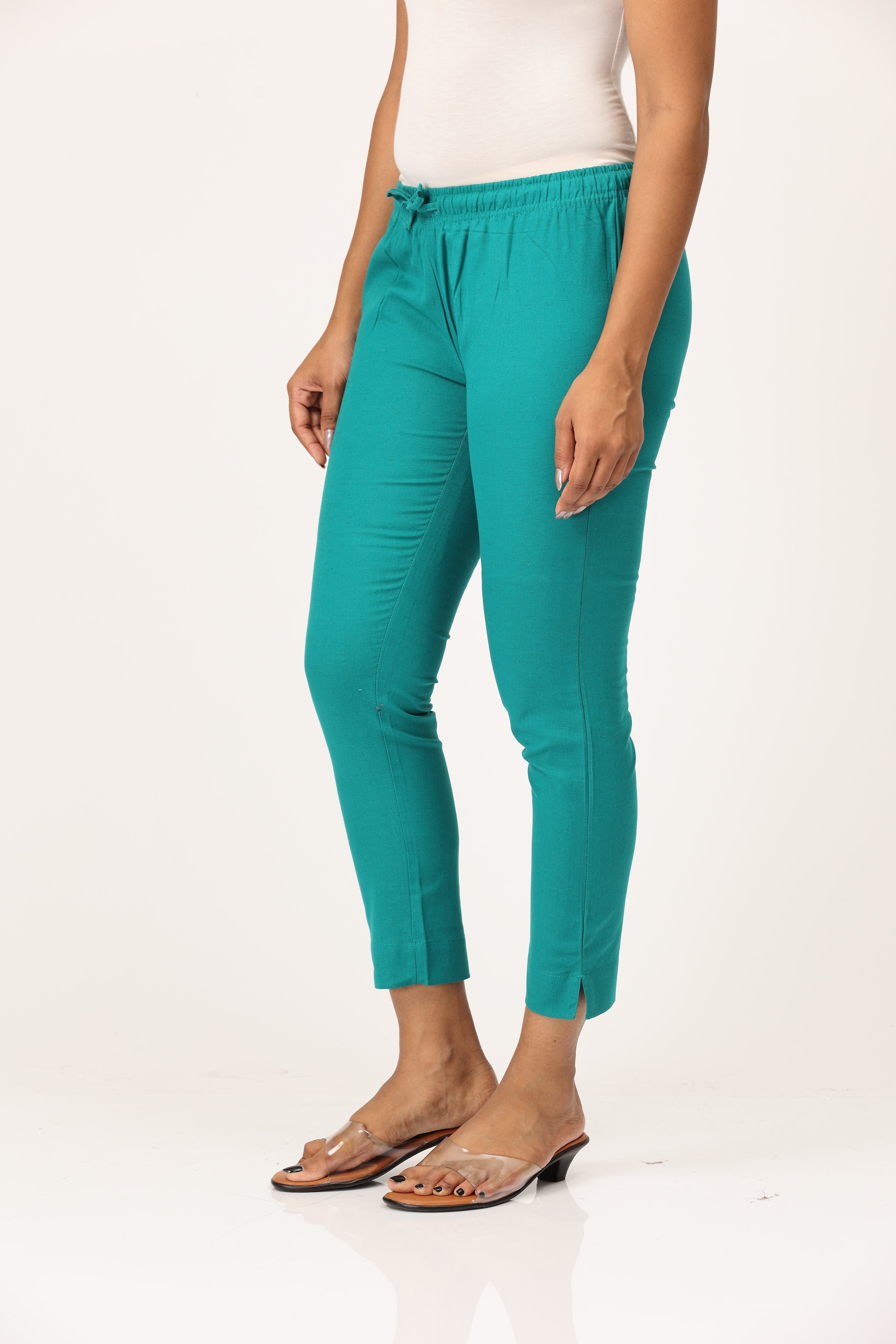 Rama Green Kurti Pants for Women | Comfortable Ethnic Bottom Wear | Everyday & Office Style