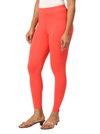 Coral Ankle Leggings for Women | Stretchable Cotton Comfort | Comfortable Everyday Wear